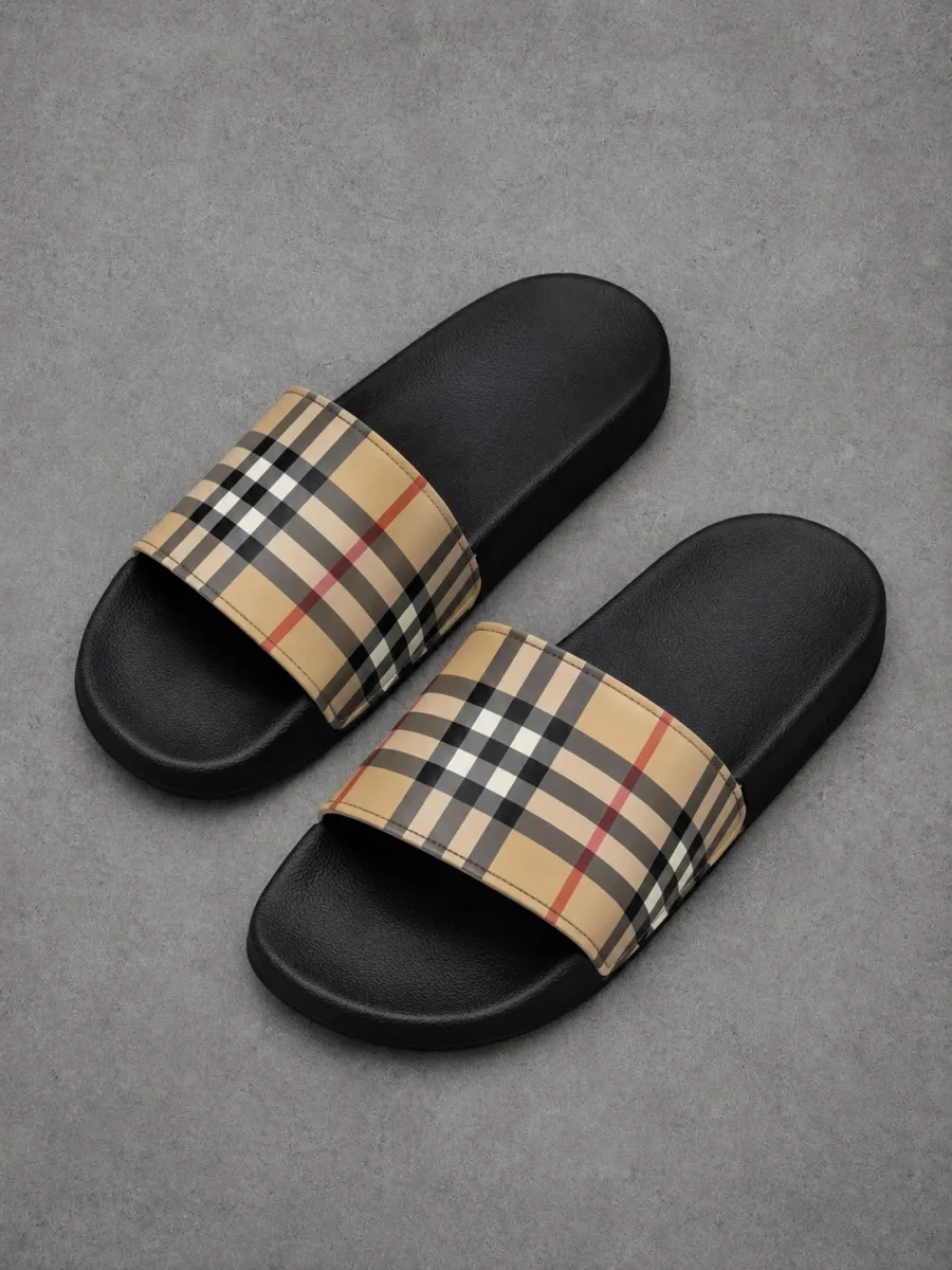 Chanclas burberry turcas doradas — vista alternativa