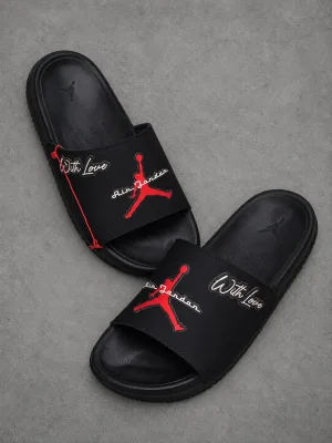 Chanclas jordan 1.1 premium negras