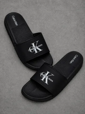 Chanclas calvin klein 1.1 premium negras con blanco