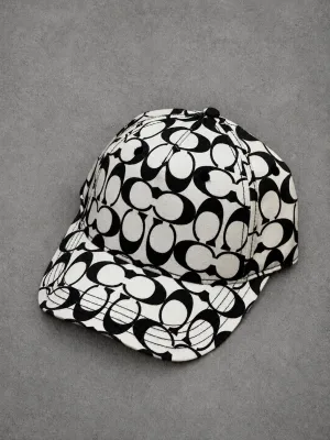 Gorra Coach original blanco con negro