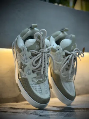 Tenis Louis Vuitton turcos blanco con beige