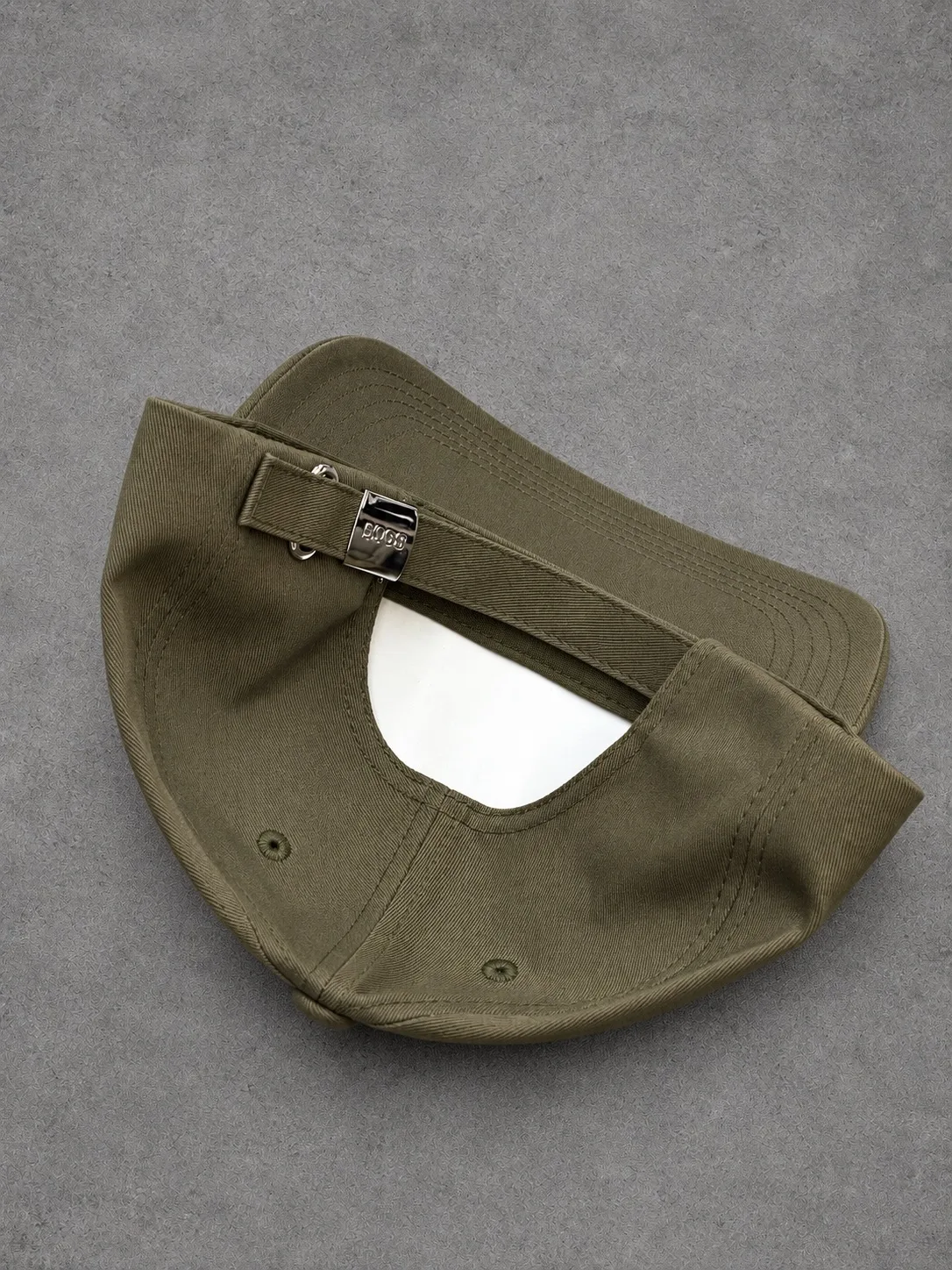 Gorra BOSS original verde militar — vista 2