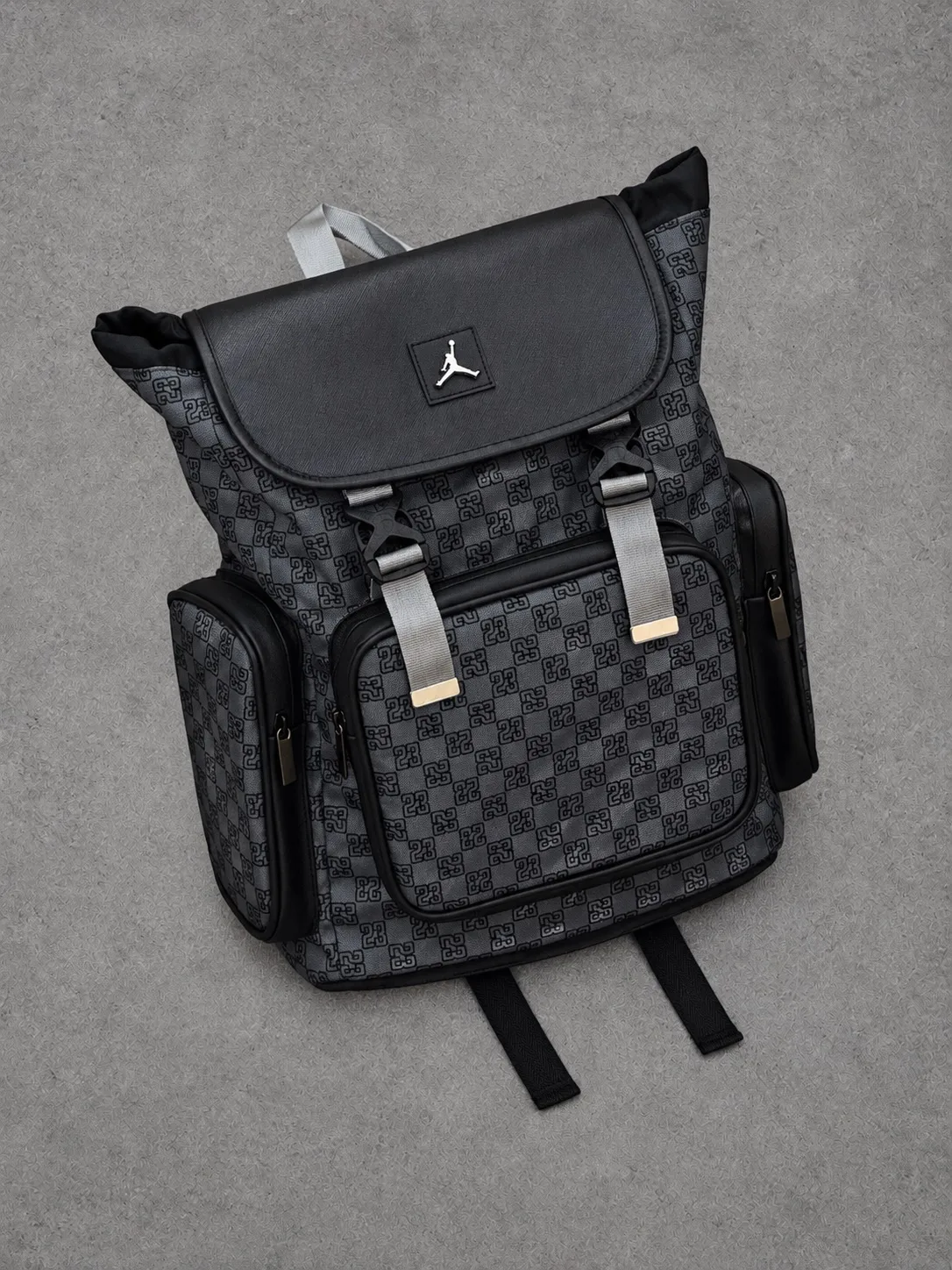 Bolso Jordan 1.1 premium gris con negro