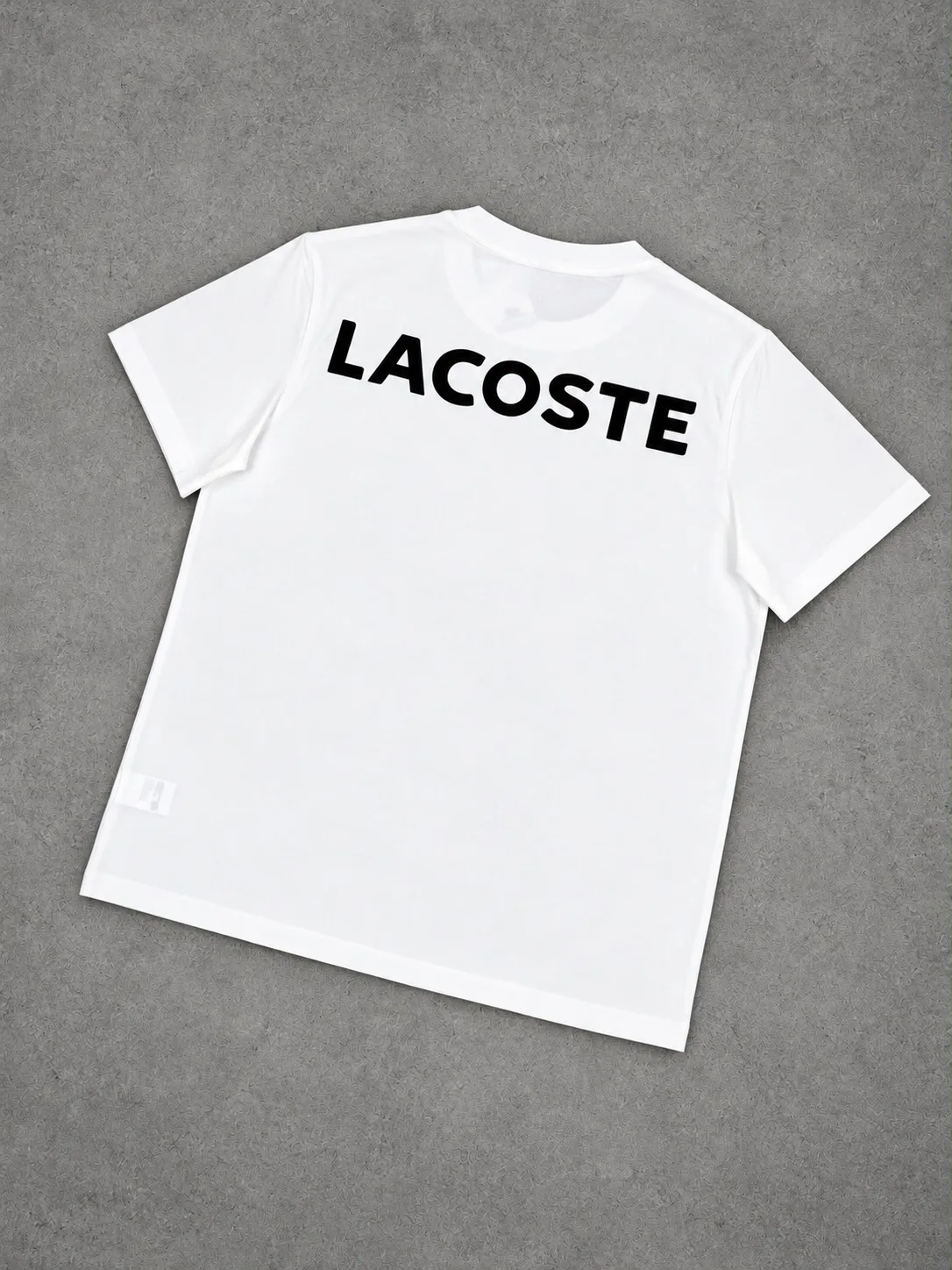 Camiseta Lacoste  1.1 Premium blanca y negra — vista 2