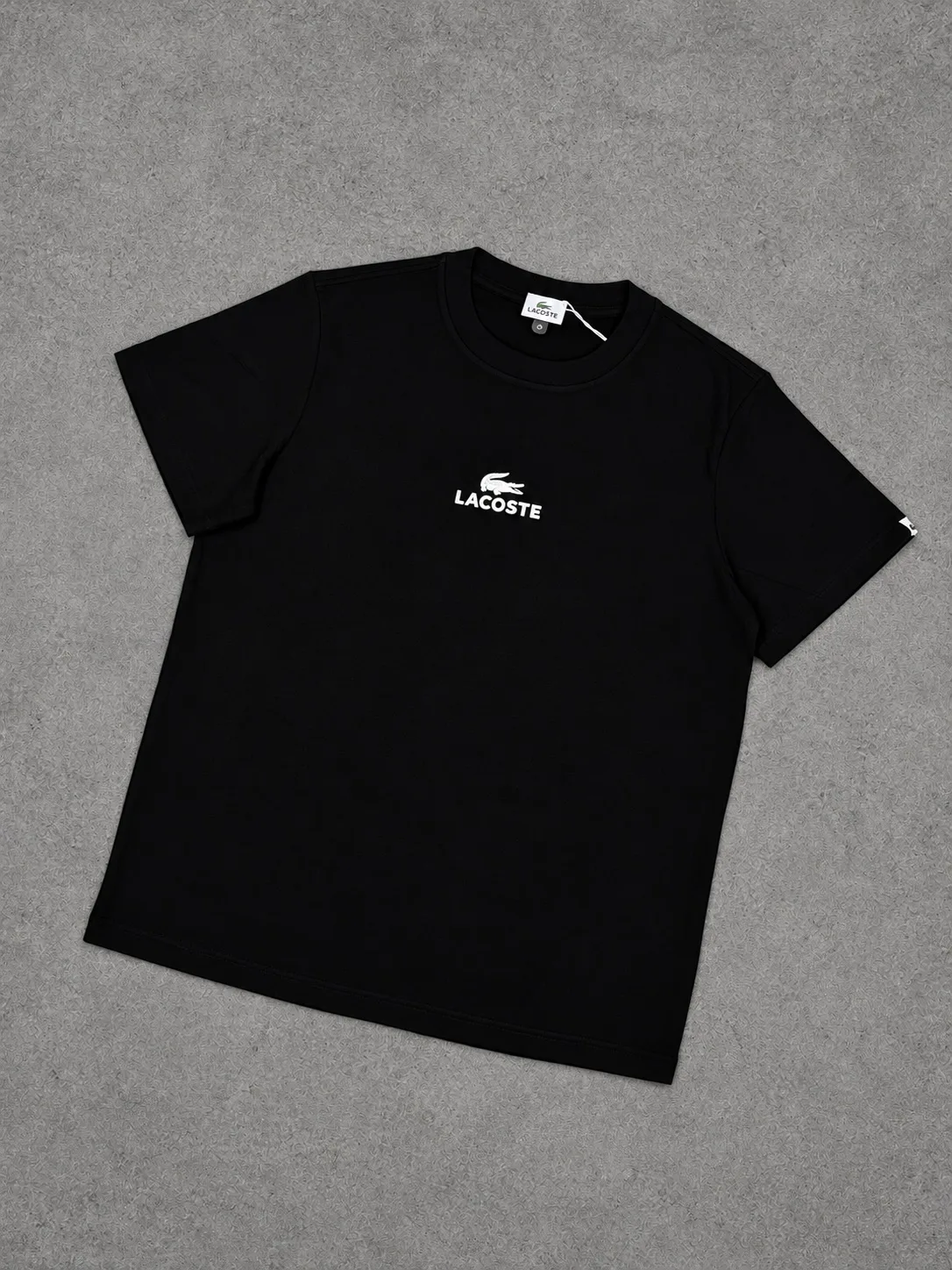 Camiseta Lacoste 1.1 premium negra y blanca