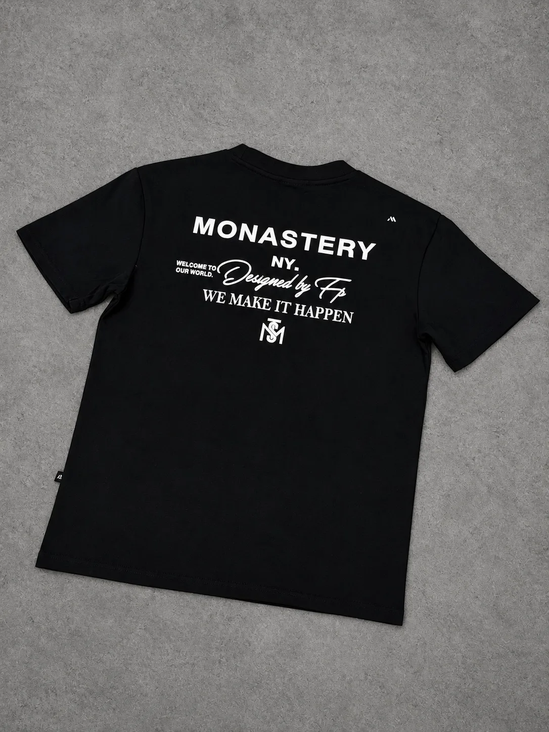 Camiseta Monastery 1.1 premium negra — vista 2