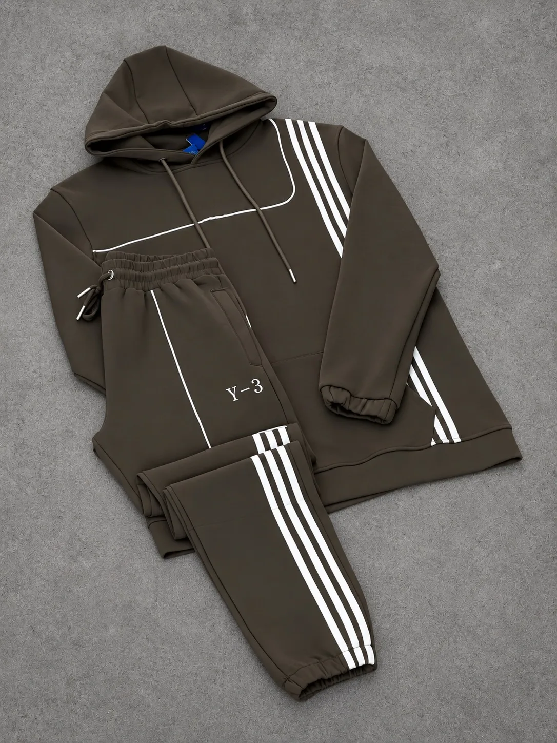 Conjunto Adidas 1.1 Premium gris oscuro