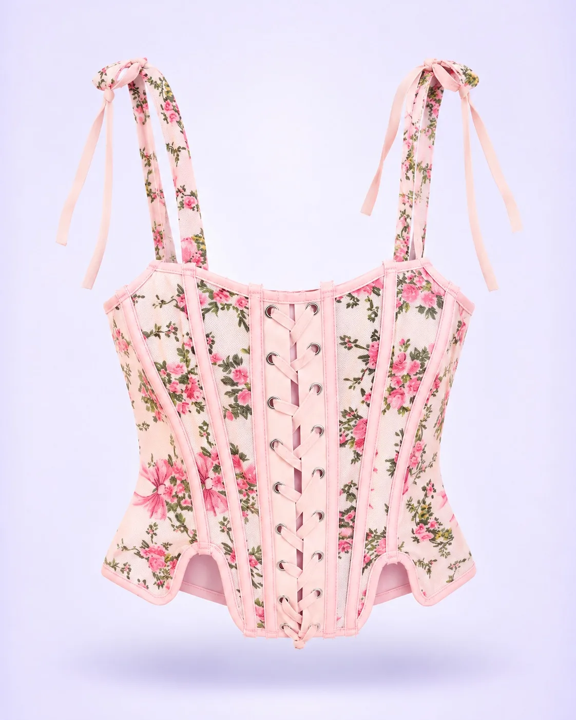 Corset importado rosado
