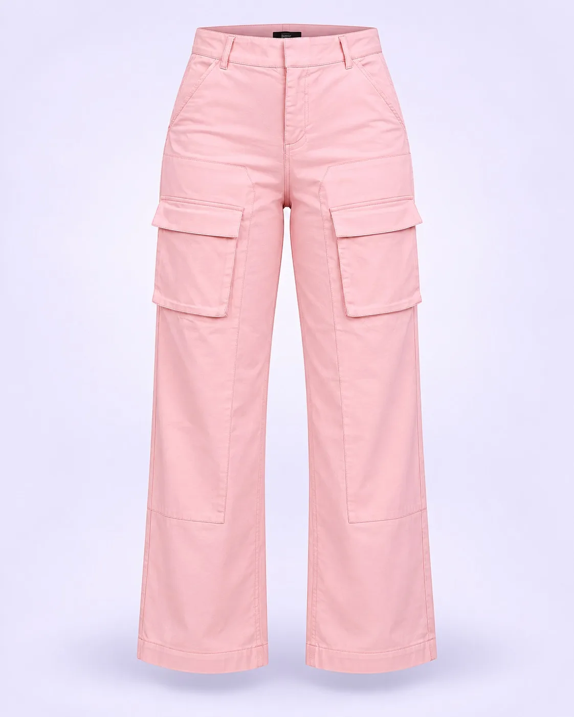 Pantalon tipo cargo en satin La Bijou rosada