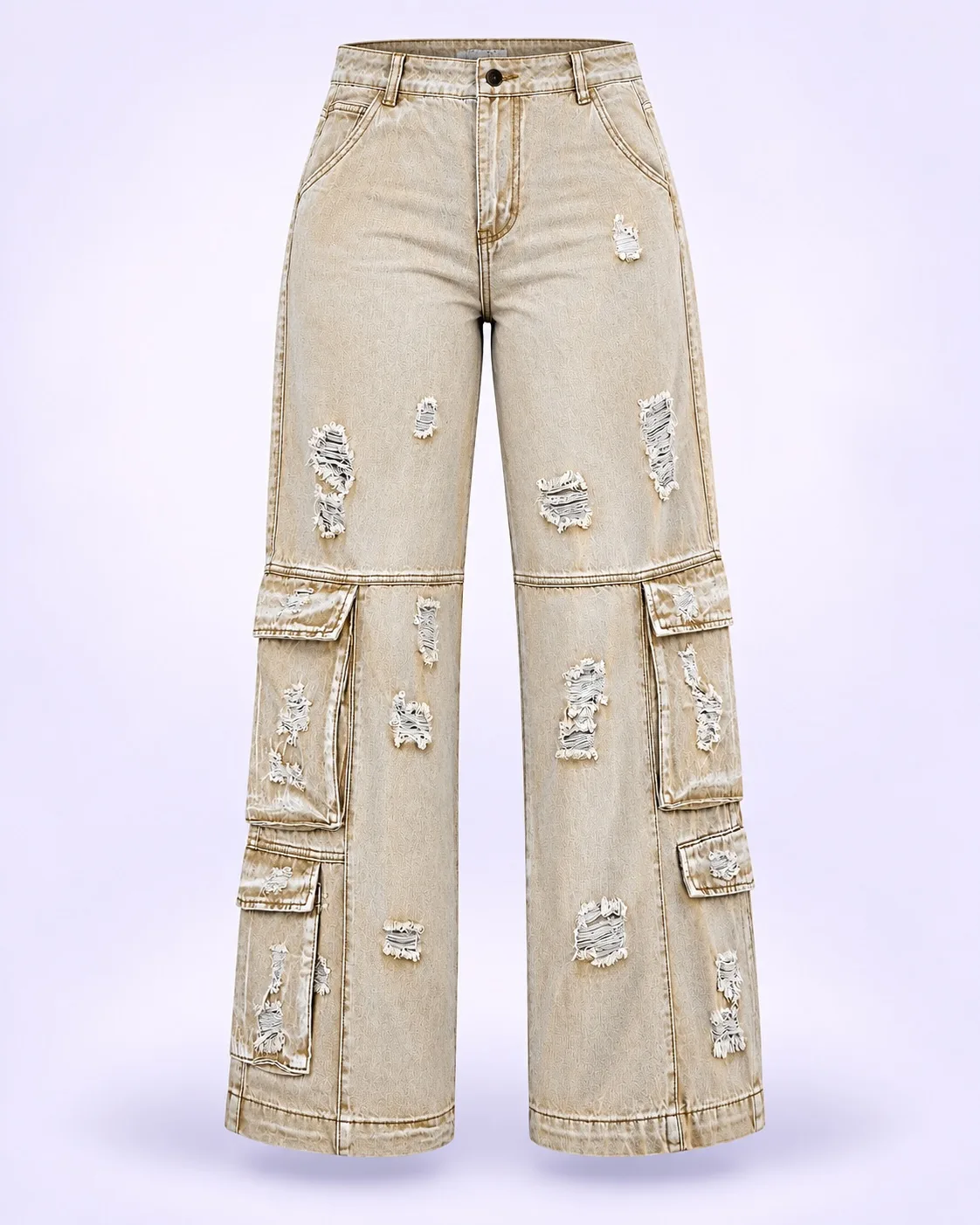 Jean tipo cargo American Bazi beige