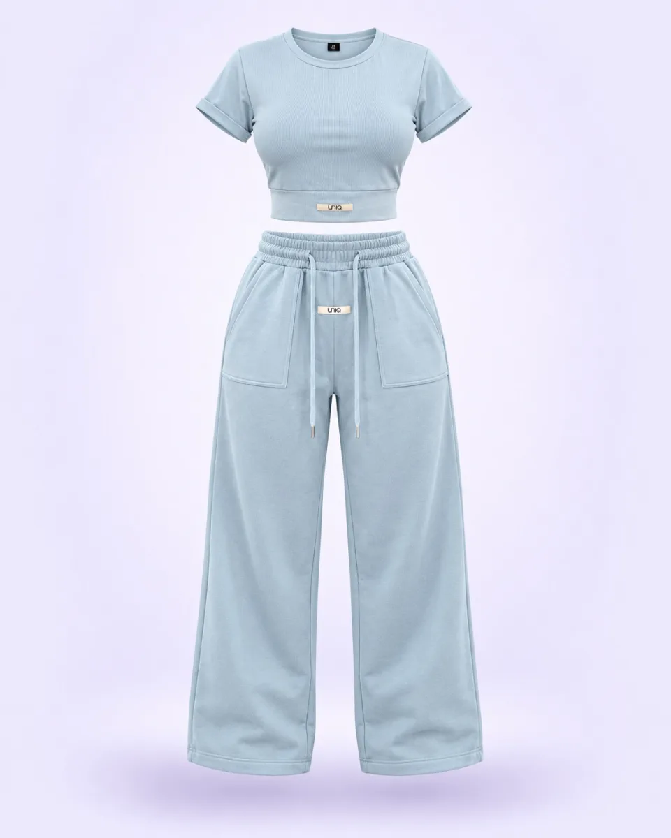 Conjunto americano azul — vista alternativa