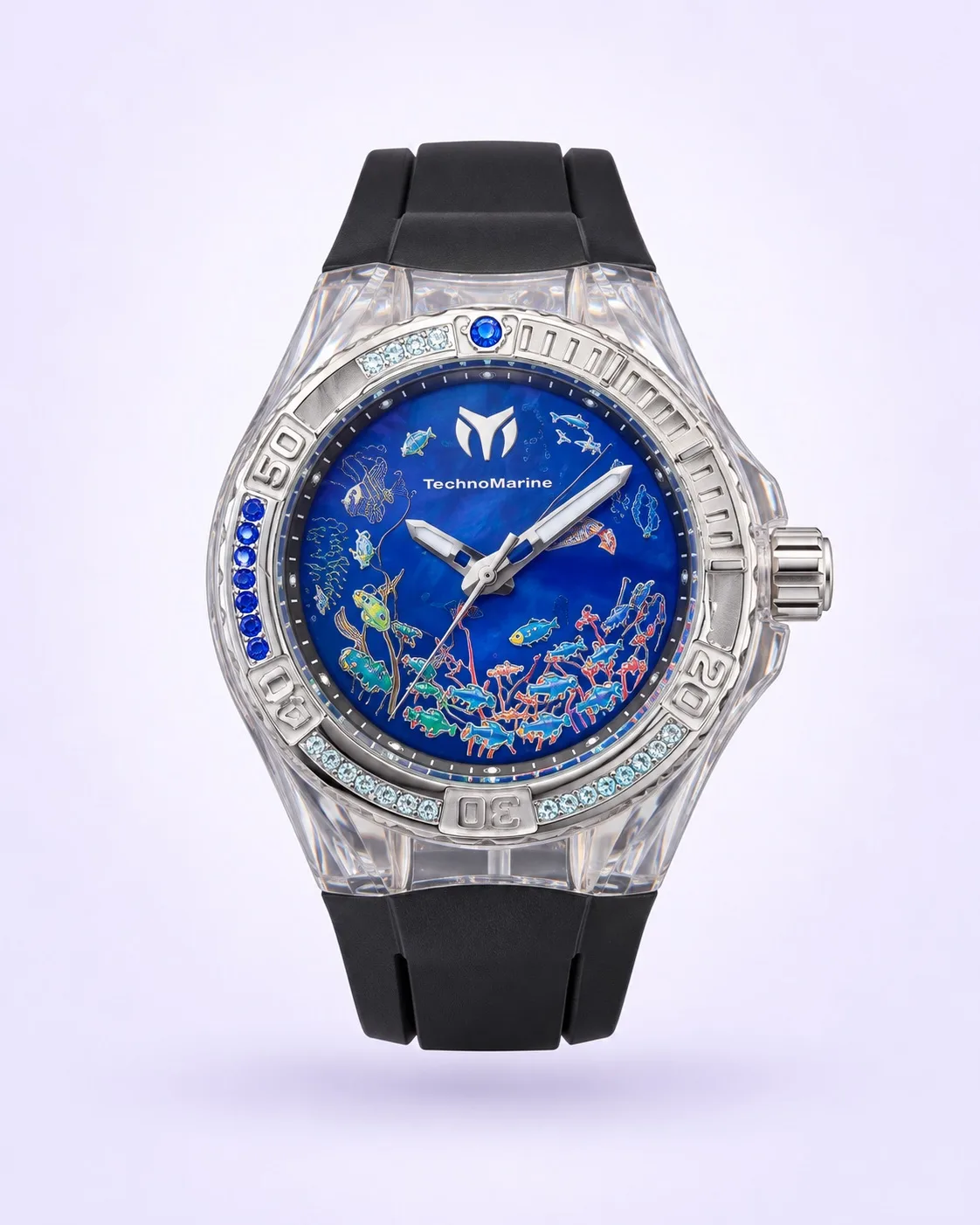 Reloj TECHNOMARINE plateado Original correa negra