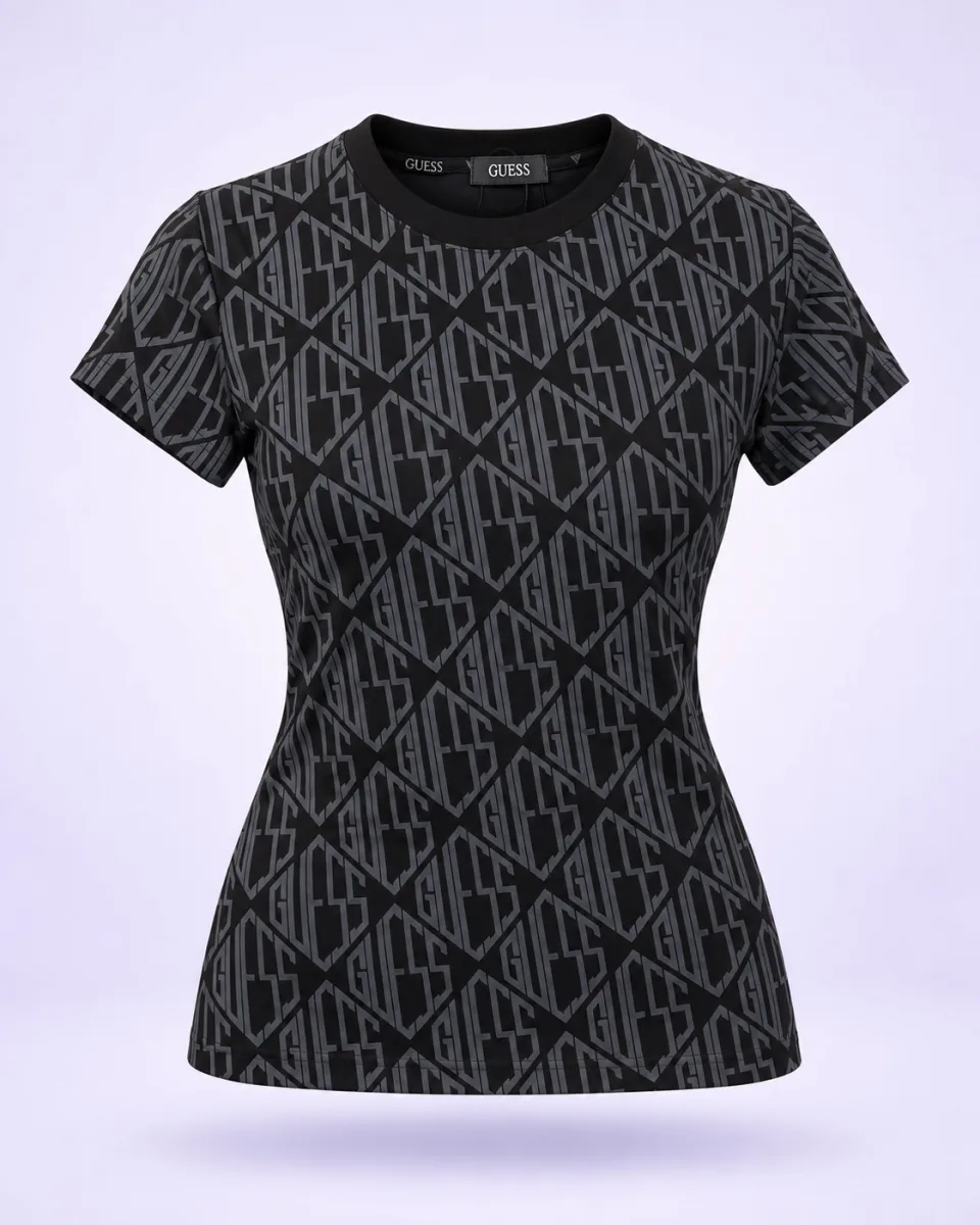 Camiseta Guess 1.1 Premium negra — vista alternativa